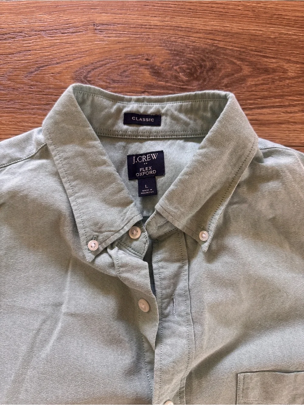 ⚡️ J Crew Flex Oxford Casual Shirt in Rugby Green White⚡️